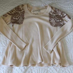 We The Free Cream with Tribal Print Thermal